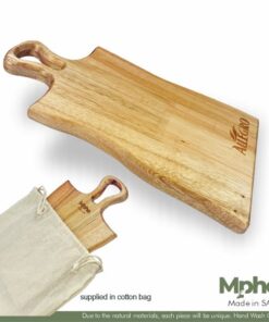 Eco Friendly Lady Shape Wooden Paddle Serving Board In Cotton Bag – Min 20 Units