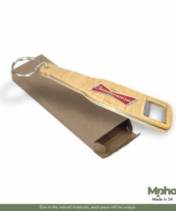 Eco Friendly Wooden Bottle Shaped Bottle Opener Keyring In Gift Box – Min 100 Units