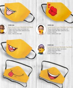 Emoji Branded Face Masks – Min 100 units