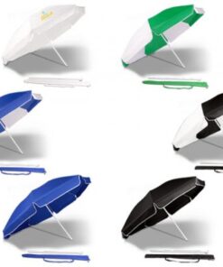 Zanzibar Beach Umbrella – Avail in: Black/White, White, Red, Black, Royal Blue, Emerald/White or Royal/White