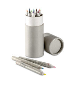 Recycled colour pencils in tube