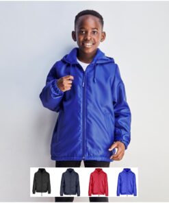 Kiddies Alti-Mac Jacket – Water Resistant With Warm Fleece Inner. Avail Black, Navy, Red or Blue
