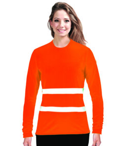 Ladies Reflective High Visibility Long Sleeve Tshirt