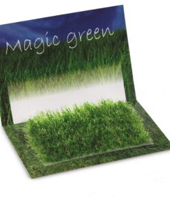 Greeting card containing grass seeds. Delivered in polybag with