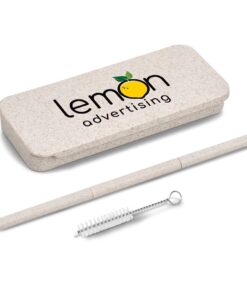 Okiyo Eco Friendly Saiko Wheat Straw Reusable Straw Set & Brush Cleaner