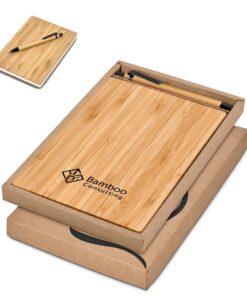 Okiyo Eco Friendly Yahari Bamboo A5 Notebook & Pen Gift Set
