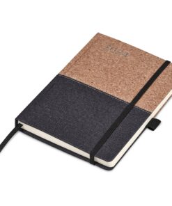 A5 2026 Eco Friendly Cork Diary With Elastic Closure, Pen Loop & Bookmark