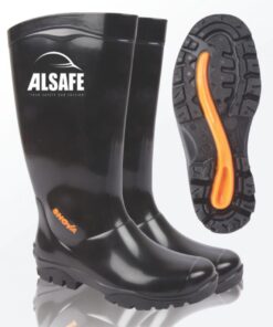 Gumboot Pvc Knee Length Black . Sizes: 6-12
