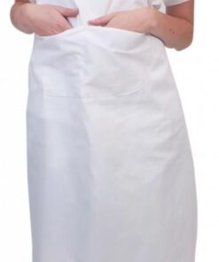 Chef Apron Poly Cotton Chef Bib White