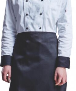 Chef Apron Poly Cotton Chef Half. Avail in Black or White