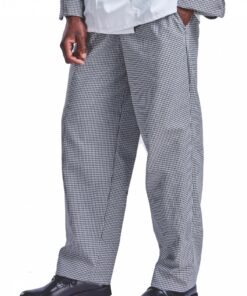 Chef Trousers Poly Cotton Black. Small – 4XL