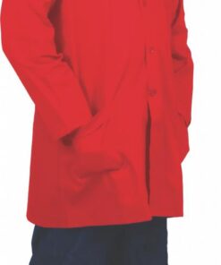 Dust Coat. Poly Cotton. Sizes 34 – 60. Available in Choc Brown, Green, Grey, Khaki, Navy, Red, Black, White or Orange