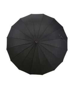 Classic umbrella with 16 panels, wooden shaft and handle and met