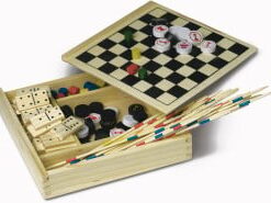 Luxurious 6-in-1 games compendium, consisting of backgammon, che