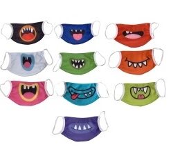 Kids Branded Re-usable triple layer filtered face mask – Min 100 Units – in Stock!