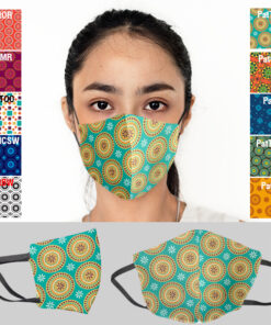 Ladies Funky Africa 3 Layer Beak Mask (Min 100 units)