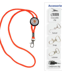 Hi-vis Cord Lanyard with Full Colour Dome