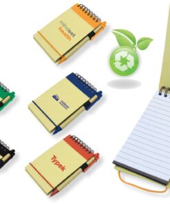 Eco notebook red includes pen – Min Order 100