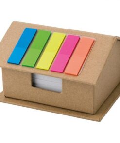 House Shaped Card Memo Holder & Sticky Flags Office Set