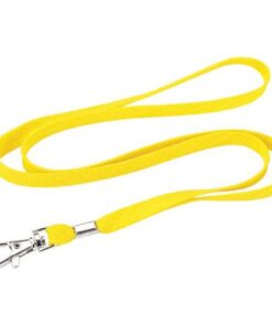 Woven Lanyard With Metal Clip – Yellow