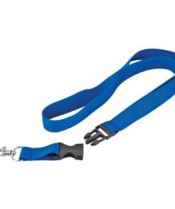 Woven Lanyard With Plastic Buckle – White