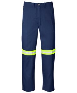 Trade Polycotton Conti Workwear Pants – Reflective Legs – Yellow Tape
