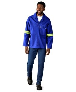 Artisan Premium 100% Cotton Workwear Jacket – Reflective Arms – Yellow Tape