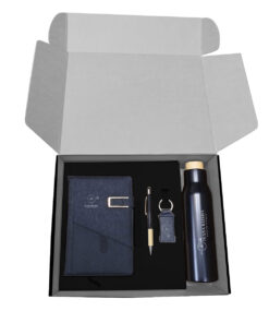 Top Executive Gift Set With 500ml Flask, Keyring, A5 Personal Planner & Bamboo Stylus Pen in Gift Box