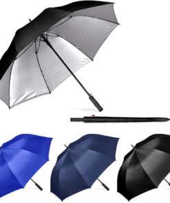UV50 Large Golf Umbrella With Fibreglass Ribs, Auto-Open & Foam Handle