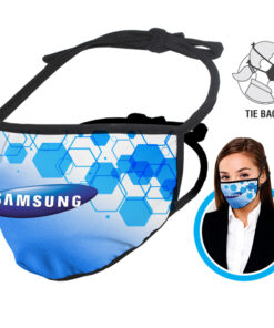 Washable 3 Layer Face Mask with sublimation – Tie Back around head. Min order 100 units