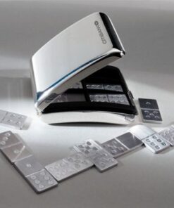 Silver plated dominoes and case