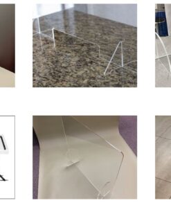 Standing Counter Protective Screen Acrylic With Feet – 400 X 300 X 3MM – Min 10 units