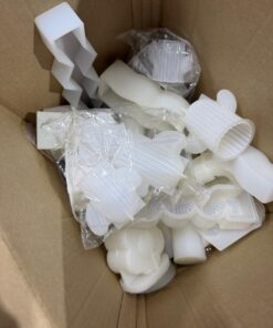 Box with candle moulds