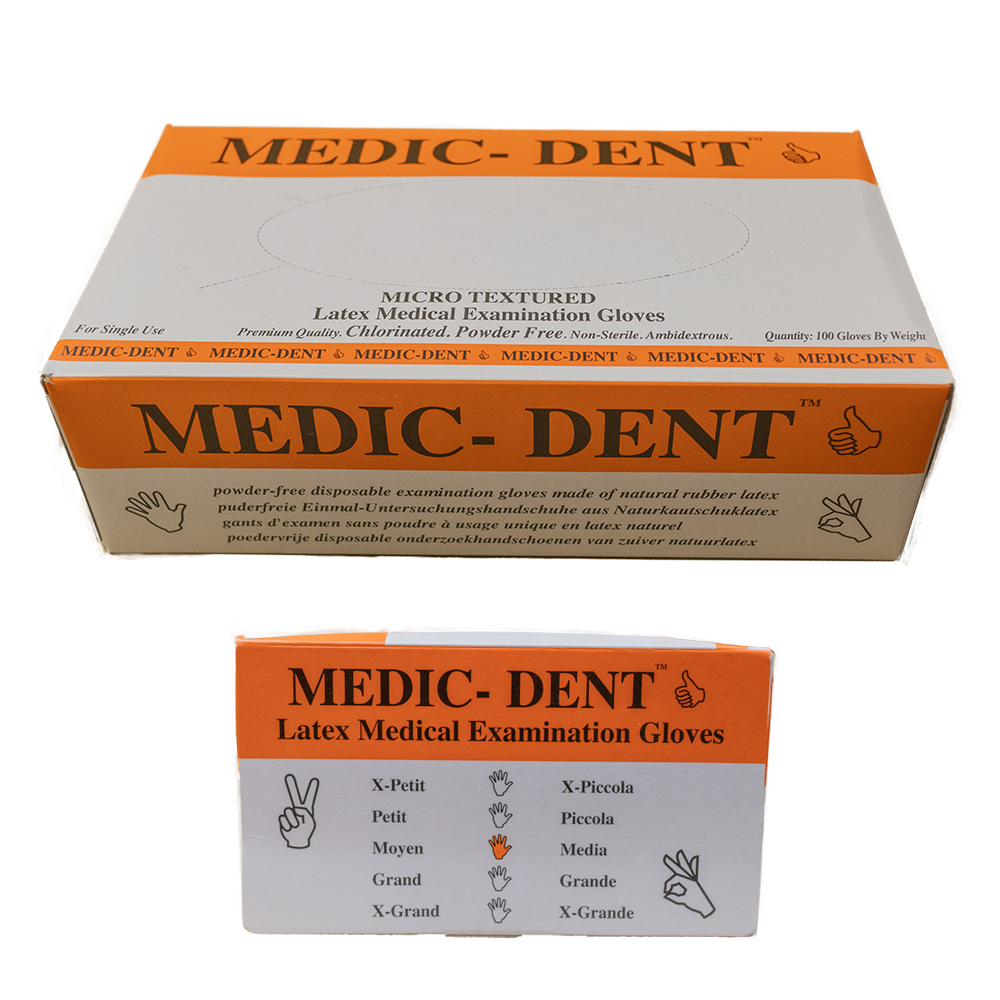 Latex Examination Gloves - Unpowdered - Medium