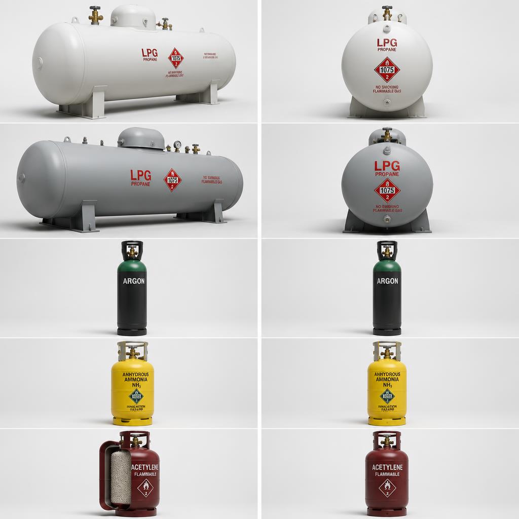 High-Pressure Compressed Air Cylinder 50L (Industrial Pneumatic Purging)